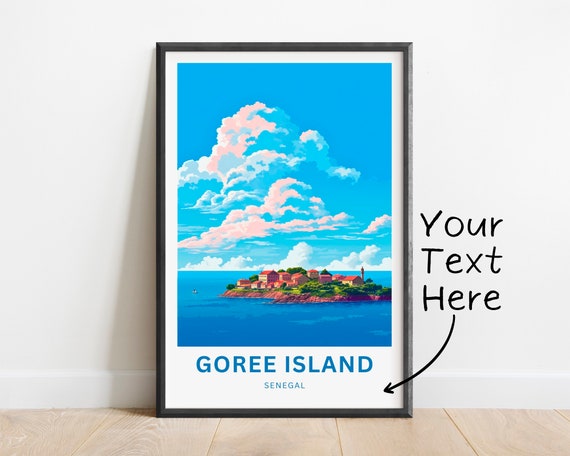 Personalized Goree Island Travel Print Goree Island Poster Senegal Wall Art Framed Present Gift Senegal Present