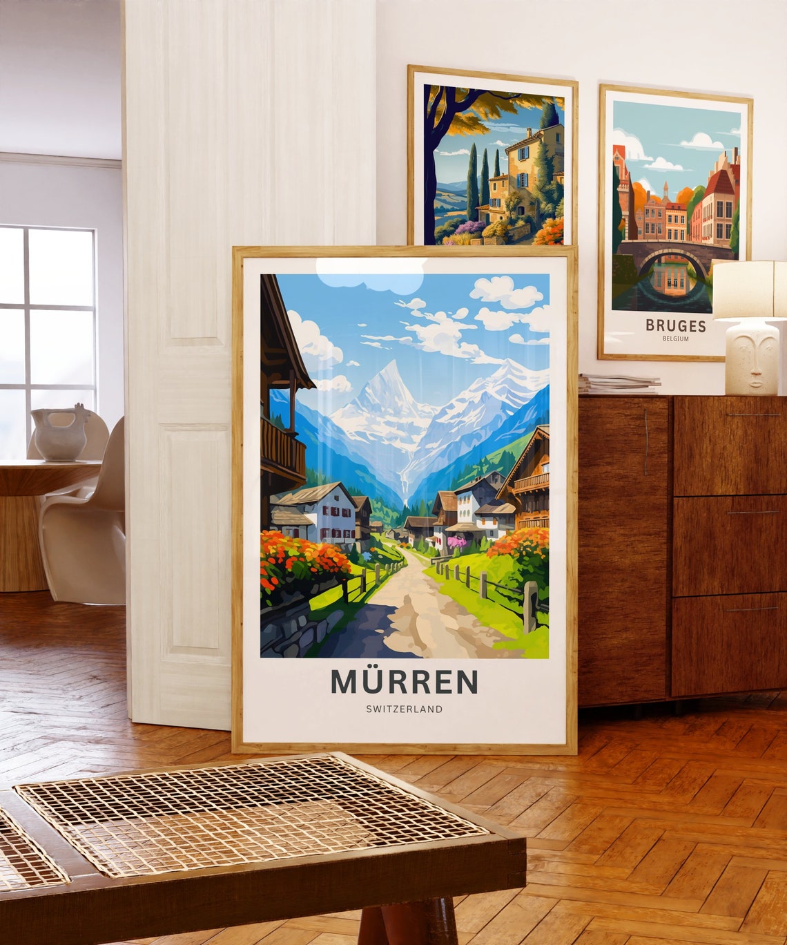 Personalized Murren Switzerland Alpine Village Travel Poster - Image 5