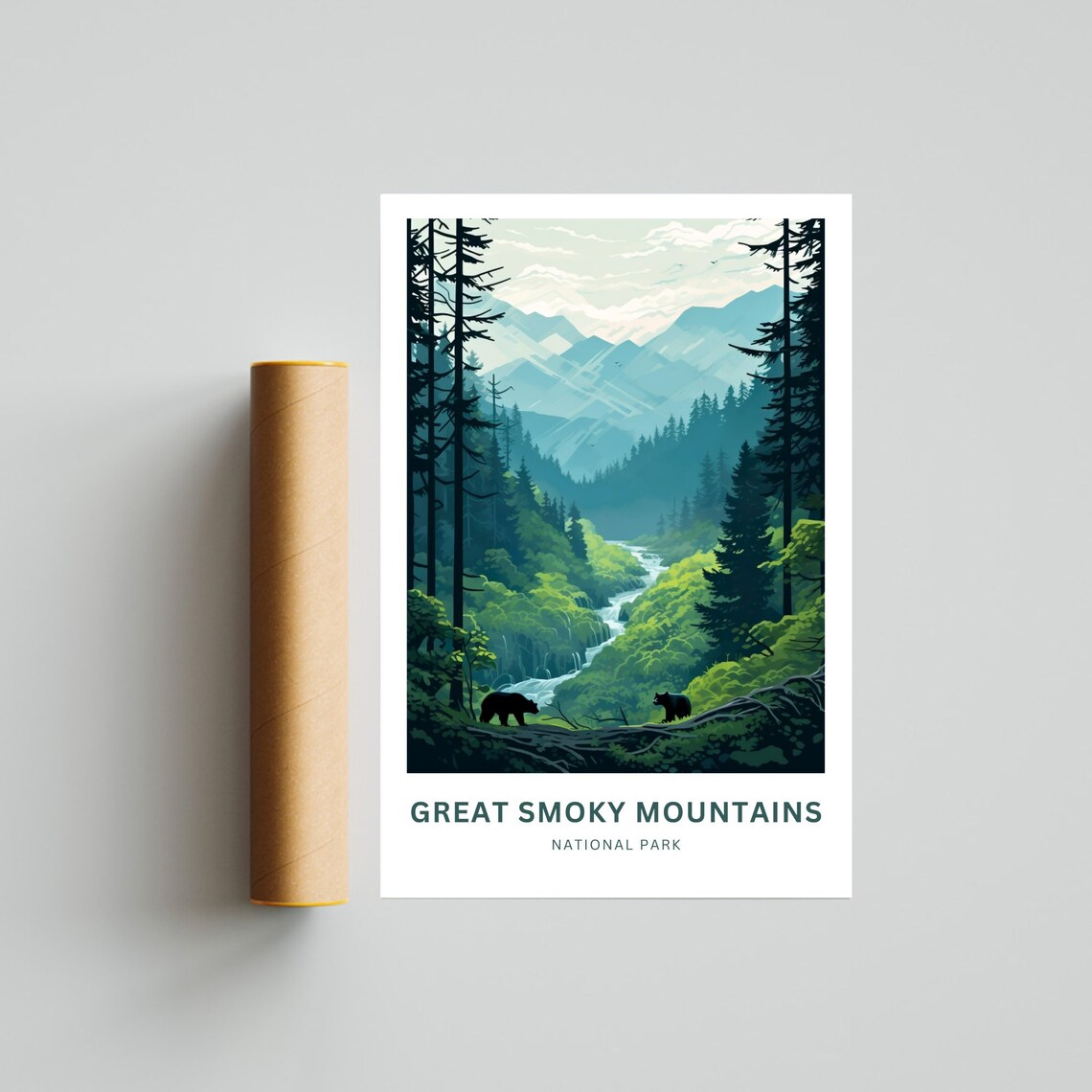 Personalized Great Smoky Mountains Travel Poster - Image 4