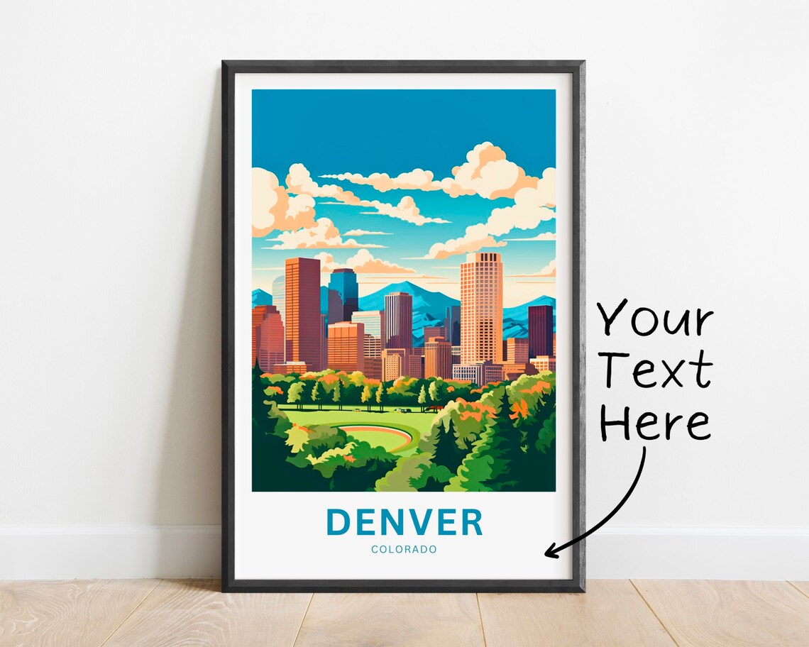 Personalized Denver Travel Print, Colorado Poster