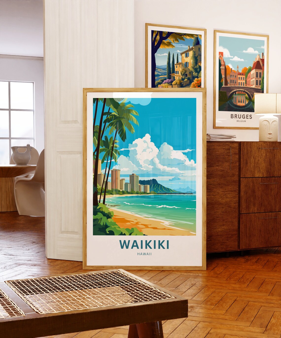 Waikiki Travel Poster, Hawaii Wall Art Print - Image 5