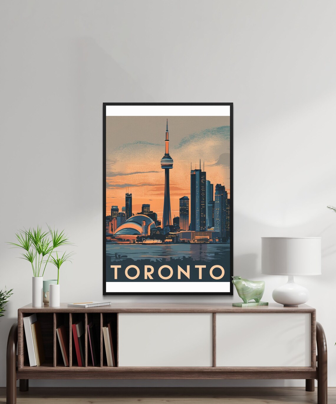 Toronto Canada Sunset Skyline Dome Stadium Vintage Travel Poster - Image 2