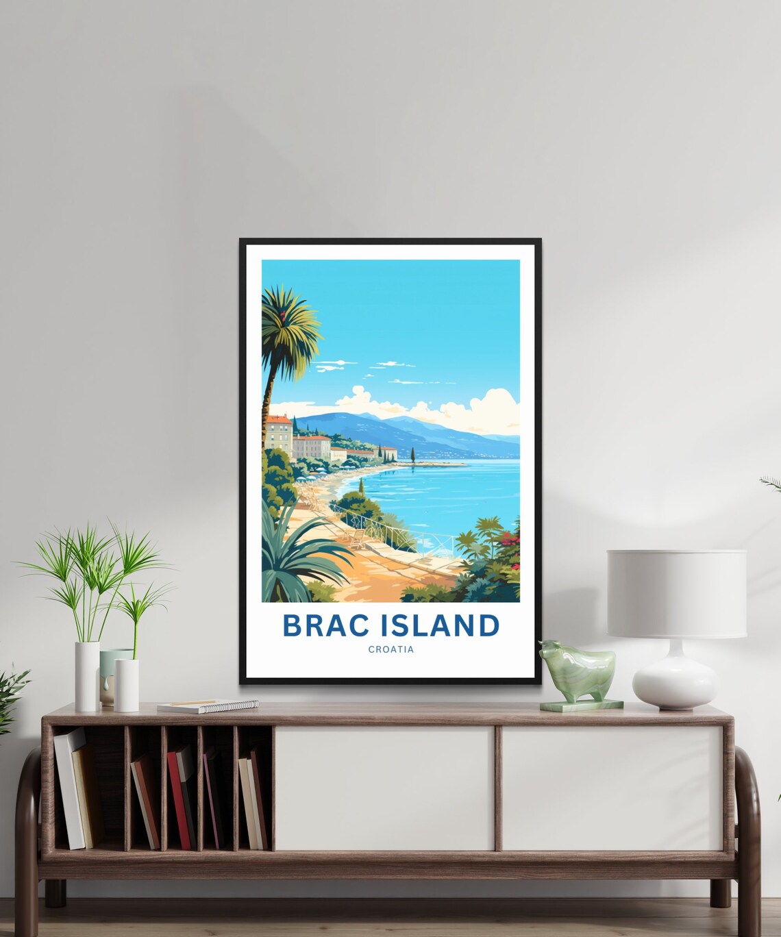 Brac Island Croatia Custom Waterfront Promenade Travel Poster - Image 2