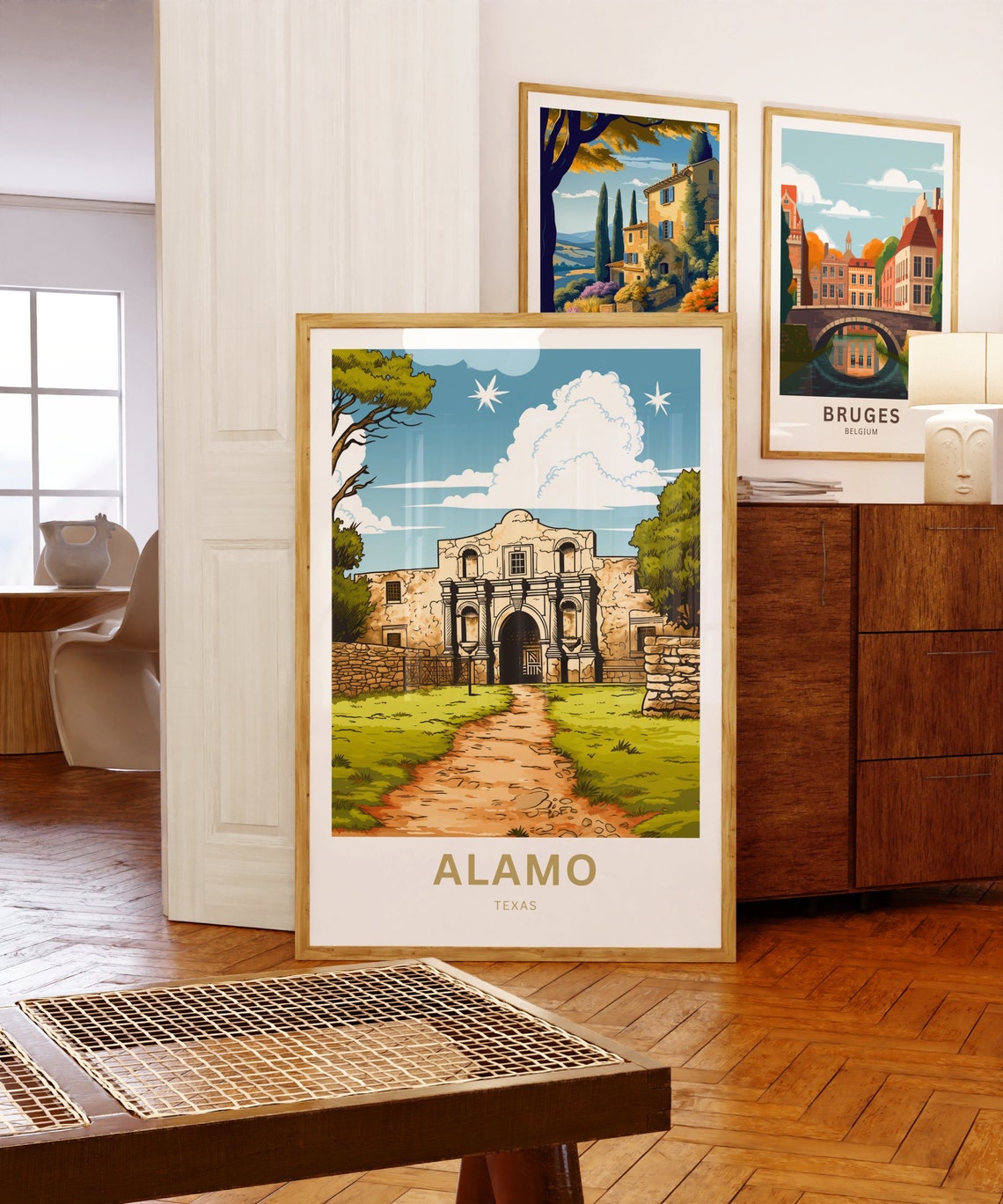 Personalized Alamo Texas Mission Front Day Custom Text Poster - Image 5
