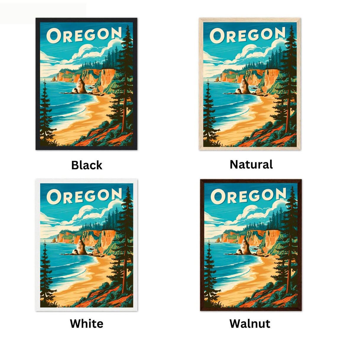Oregon Vintage Travel Poster, United States Travel Poster - Image 4