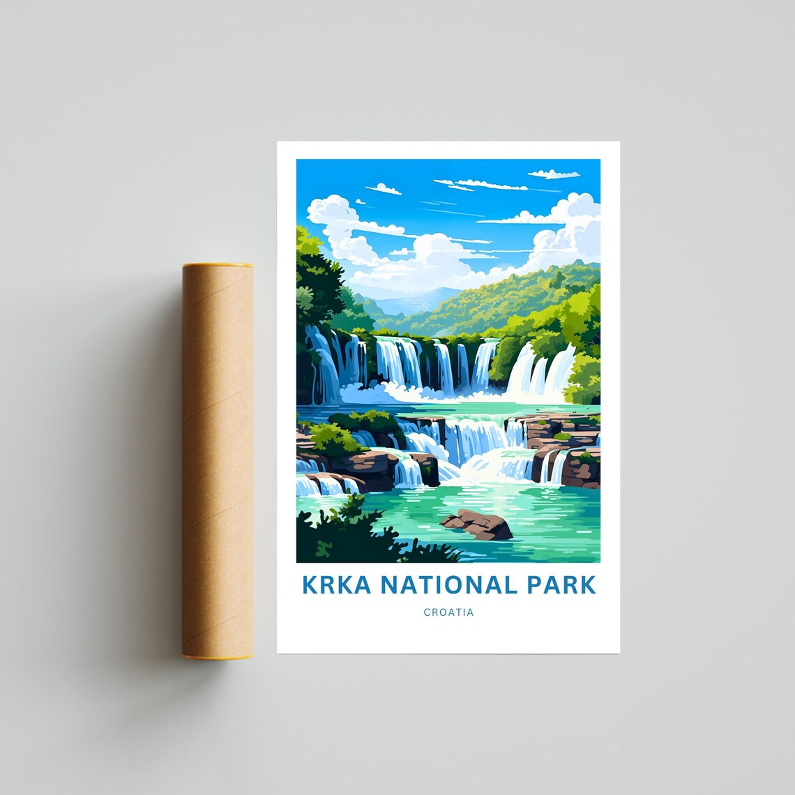 Personalized Krka National Park Travel Poster, Croatia - Image 4