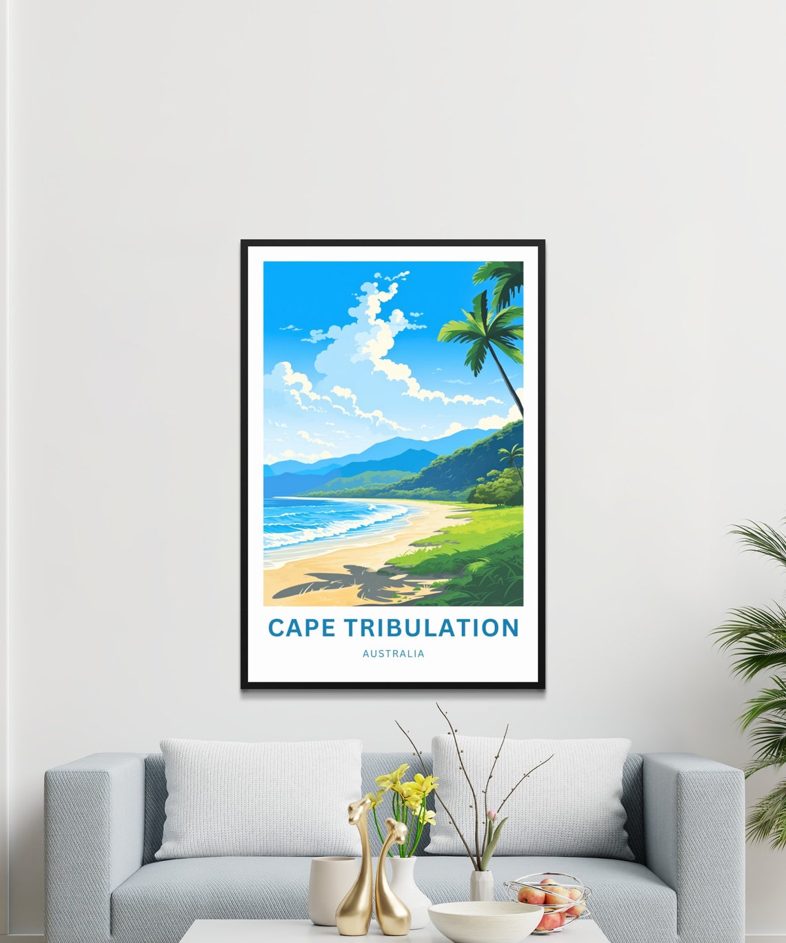 Cape Tribulation Australia Golden Sandy Bay Vintage Travel Poster - Image 2