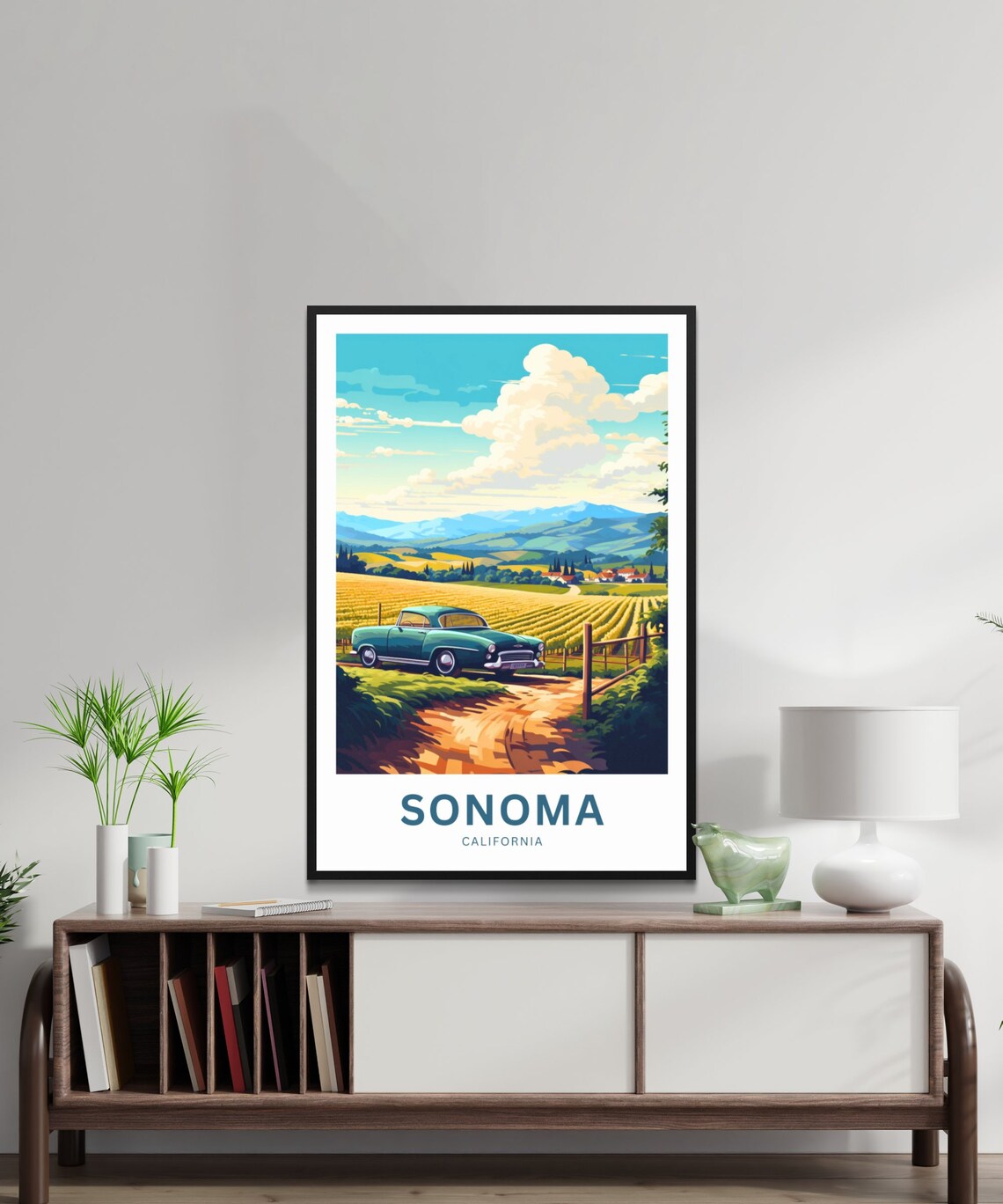 Sonoma Travel Poster, California Wall Art Print - Image 2