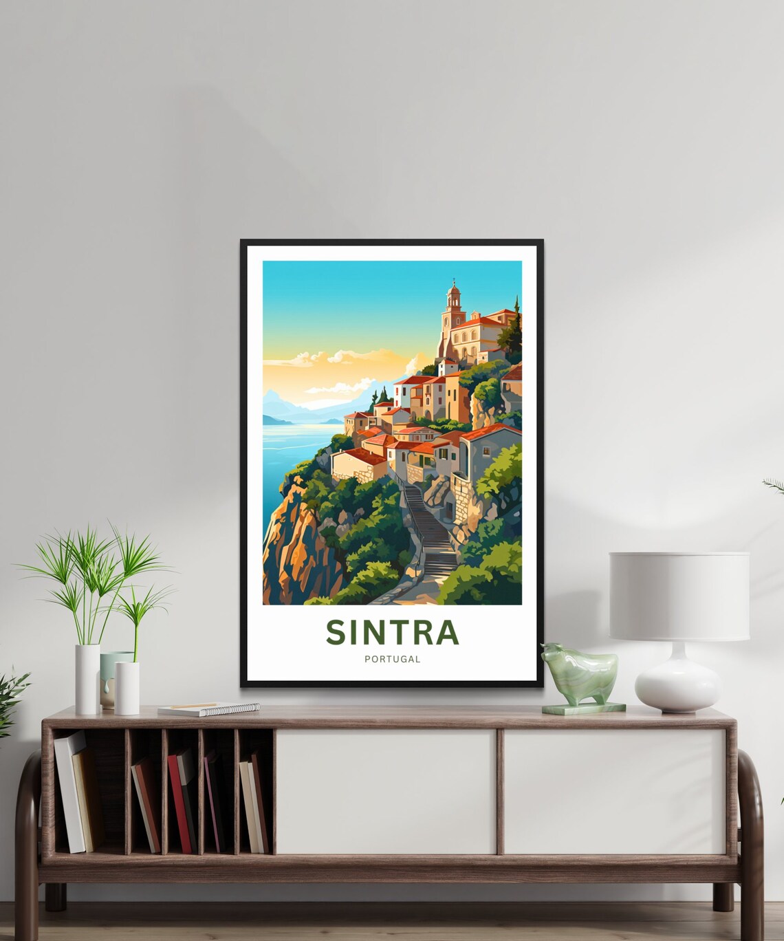 Sintra Portugal Coastal Village Personalized Custom Text Travel Poster - Image 2