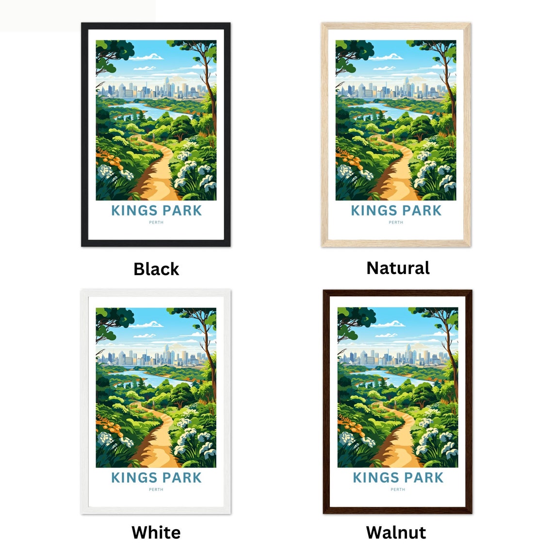 Kings Park Perth Customizable Garden Trail Travel Poster Artwork - Image 2