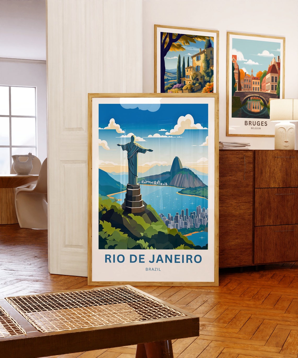 Rio De Janeiro Brazil Christ The Redeemer Statue Over City Poster - Image 5