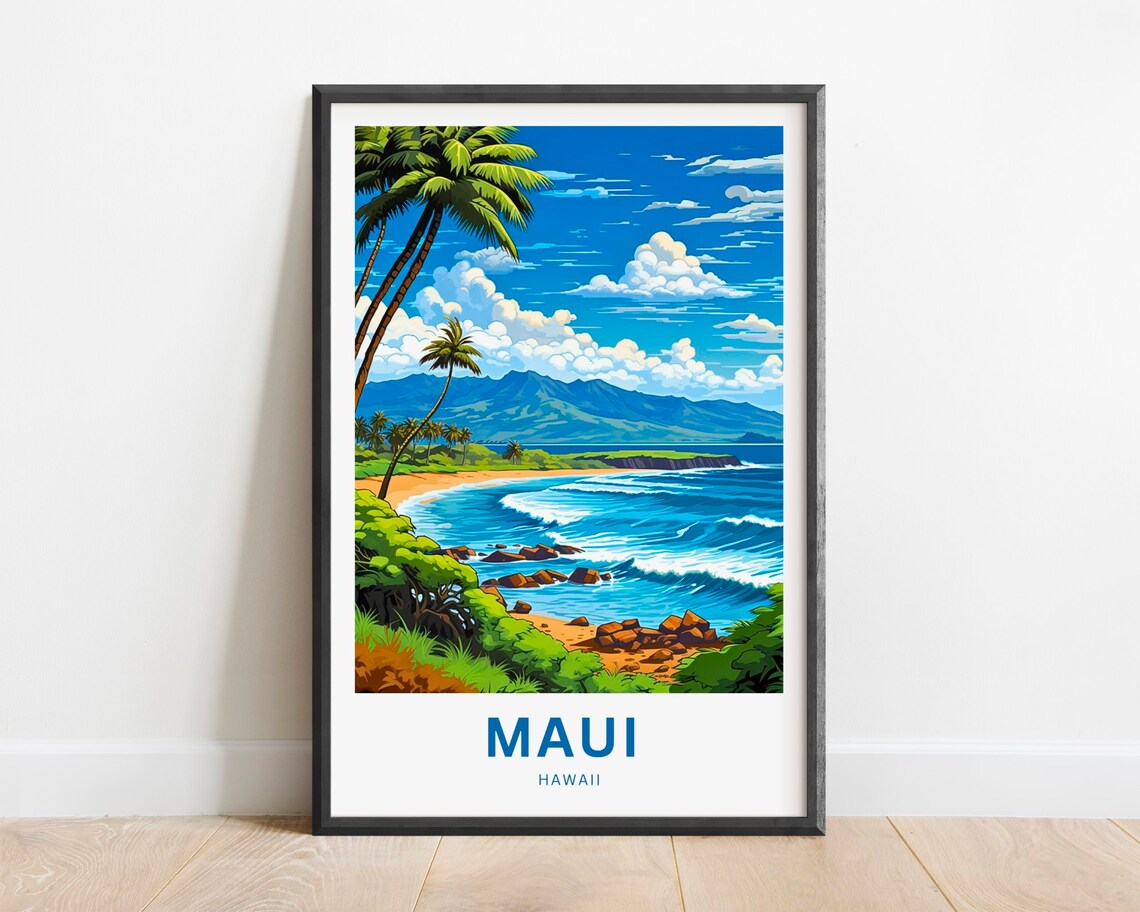 Maui Present Travel Poster