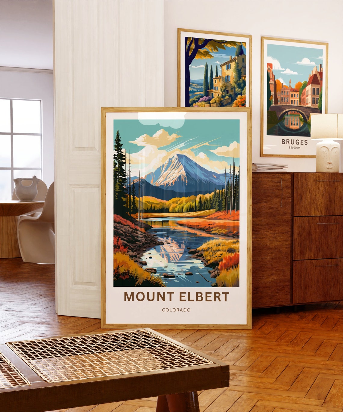 Personalized Mount Elbert Colorado Mountain Scene Travel Poster - Image 5