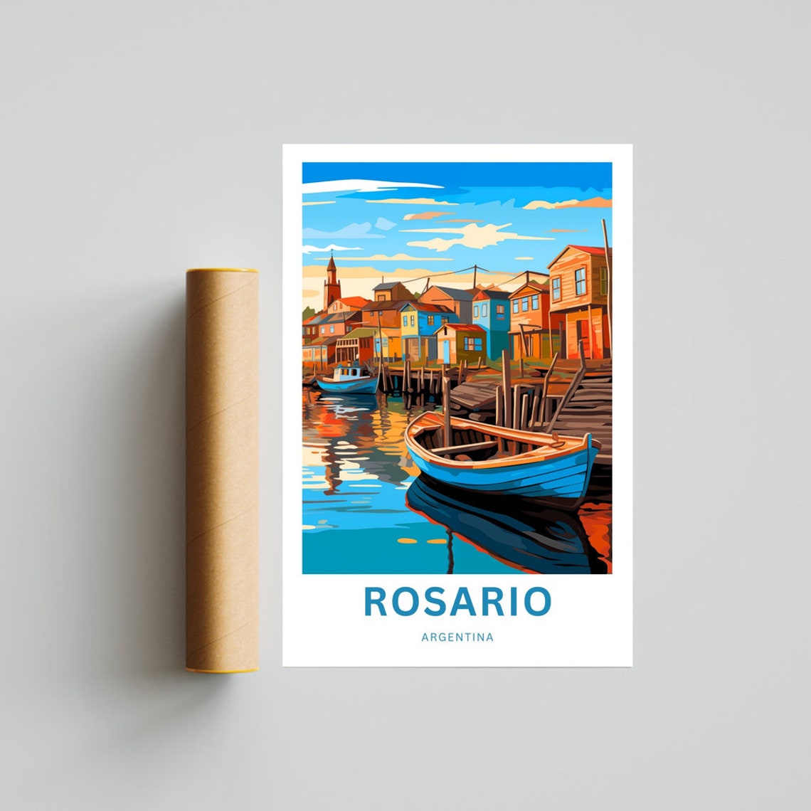Rosario Travel Print Rosario Poster Argentina Wall Art Framed Present Gift Argentina Present - Image 4