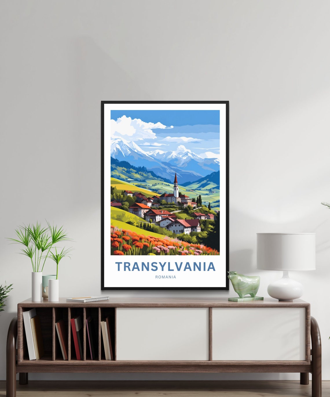 Personalized Transylvania Romania Poppy Village Custom Poster - Image 2