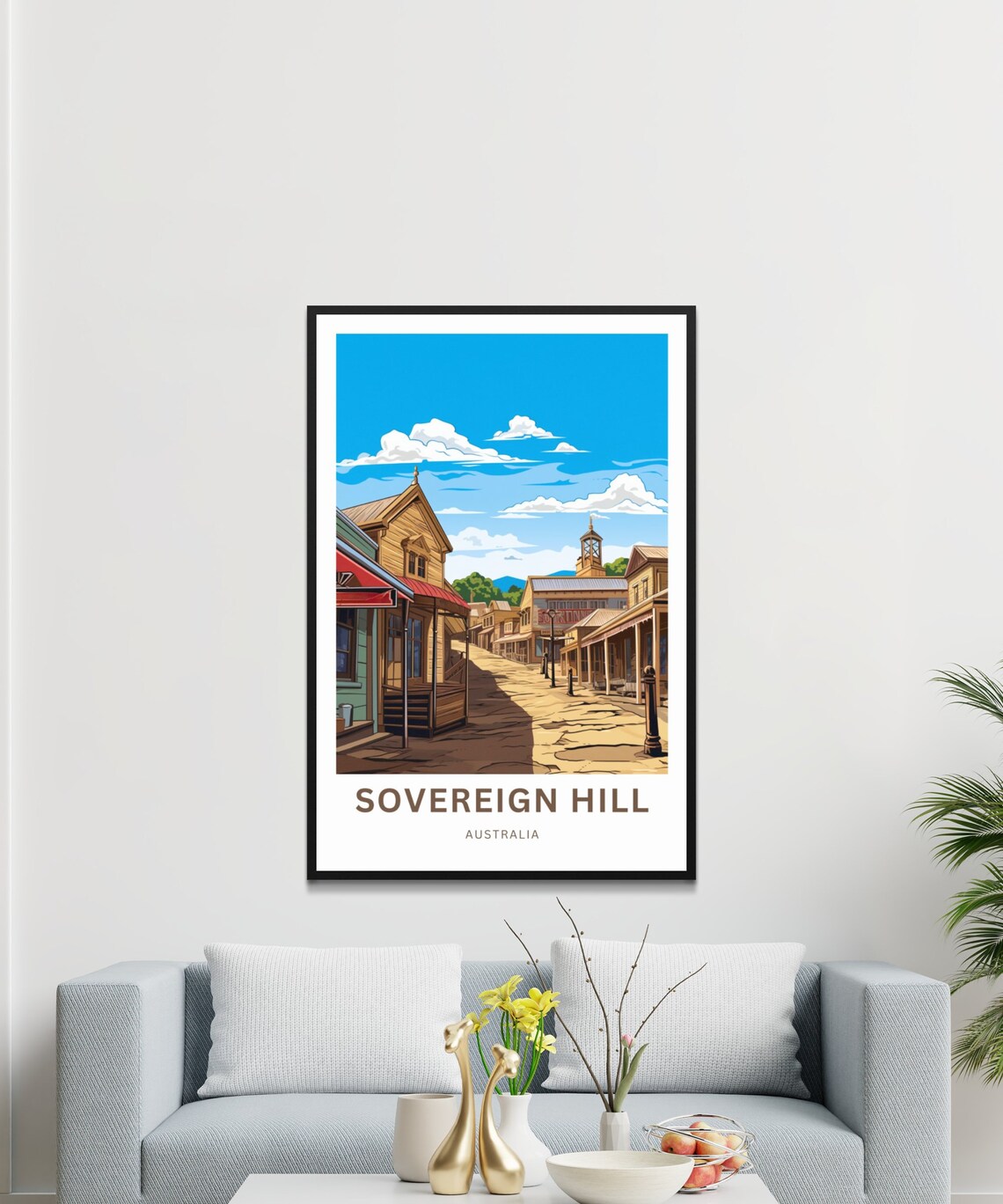 Sovereign Hill Australia Gold Rush Street Custom Travel Poster - Image 2