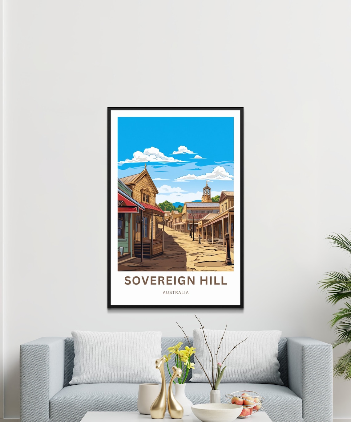 Sovereign Hill Australia Gold Rush Vintage Town Travel Poster - Image 2