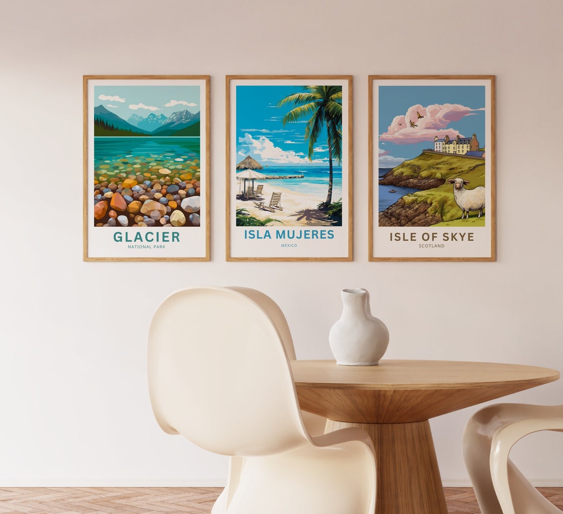 Personalized Isla Mujeres Mexico Beach Custom Text Travel Poster - Image 3