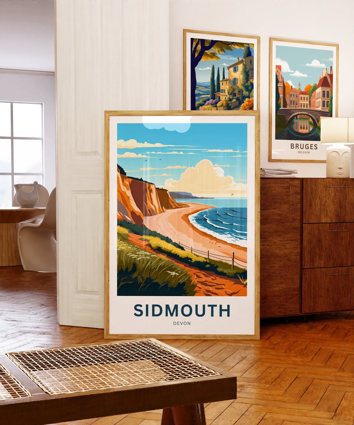 Sidmouth Travel Poster, Devon England Present - Image 5