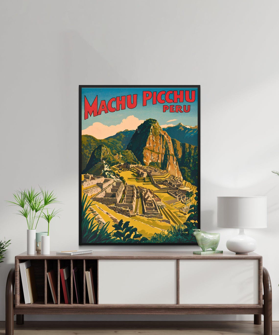 Machu Picchu Vintage Travel Poster Machu Picchu Print Peru Wall Art Framed Gift Peru Present - Image 3