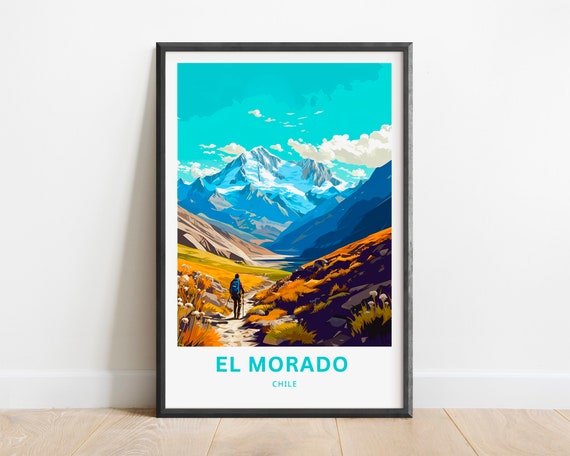 El Morado Travel Print El Morado Poster Chile Wall Art Framed Present Gift Chile Present