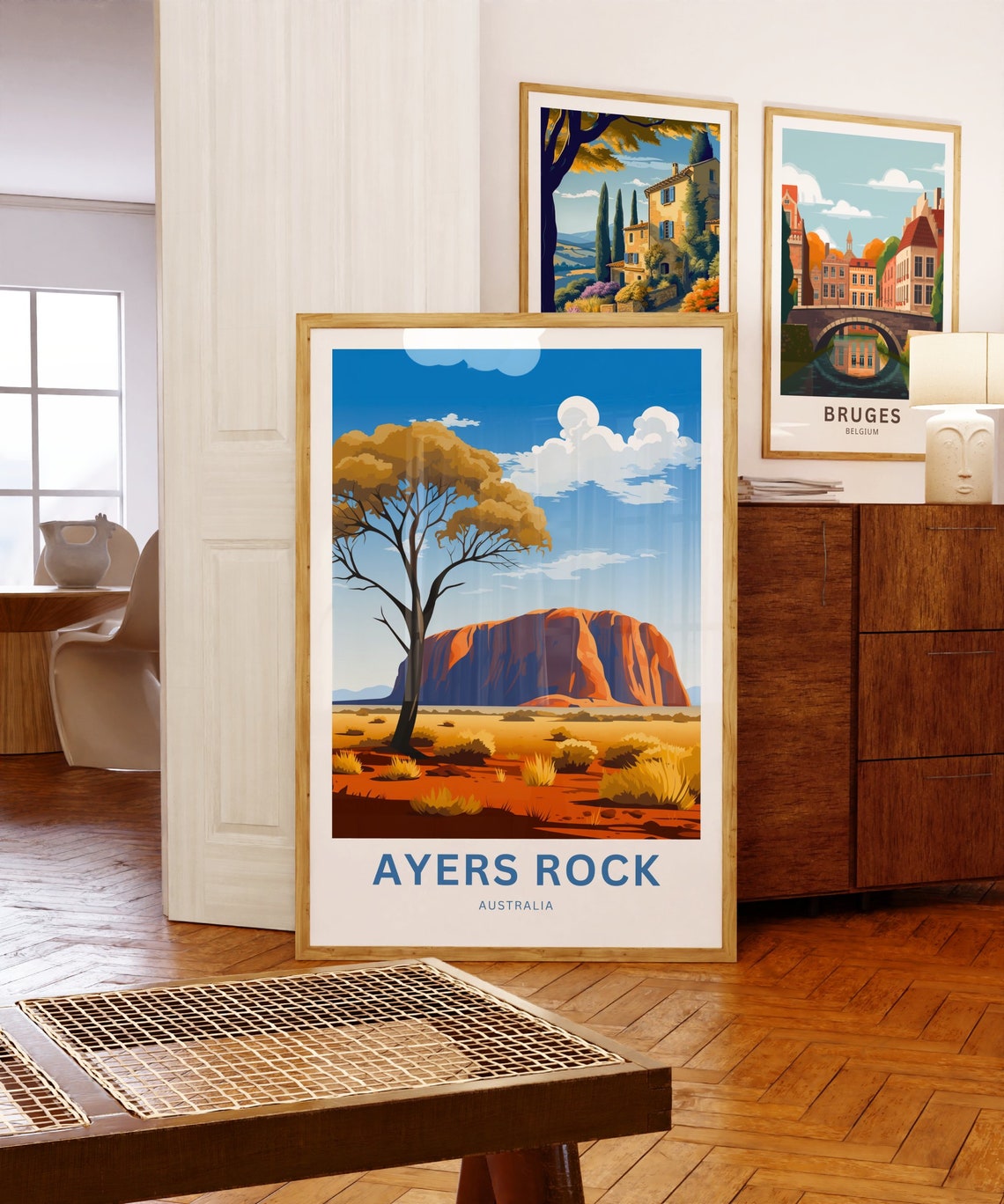 Ayers Rock Australia Red Desert Monolith Outback Custom Travel Poster - Image 5