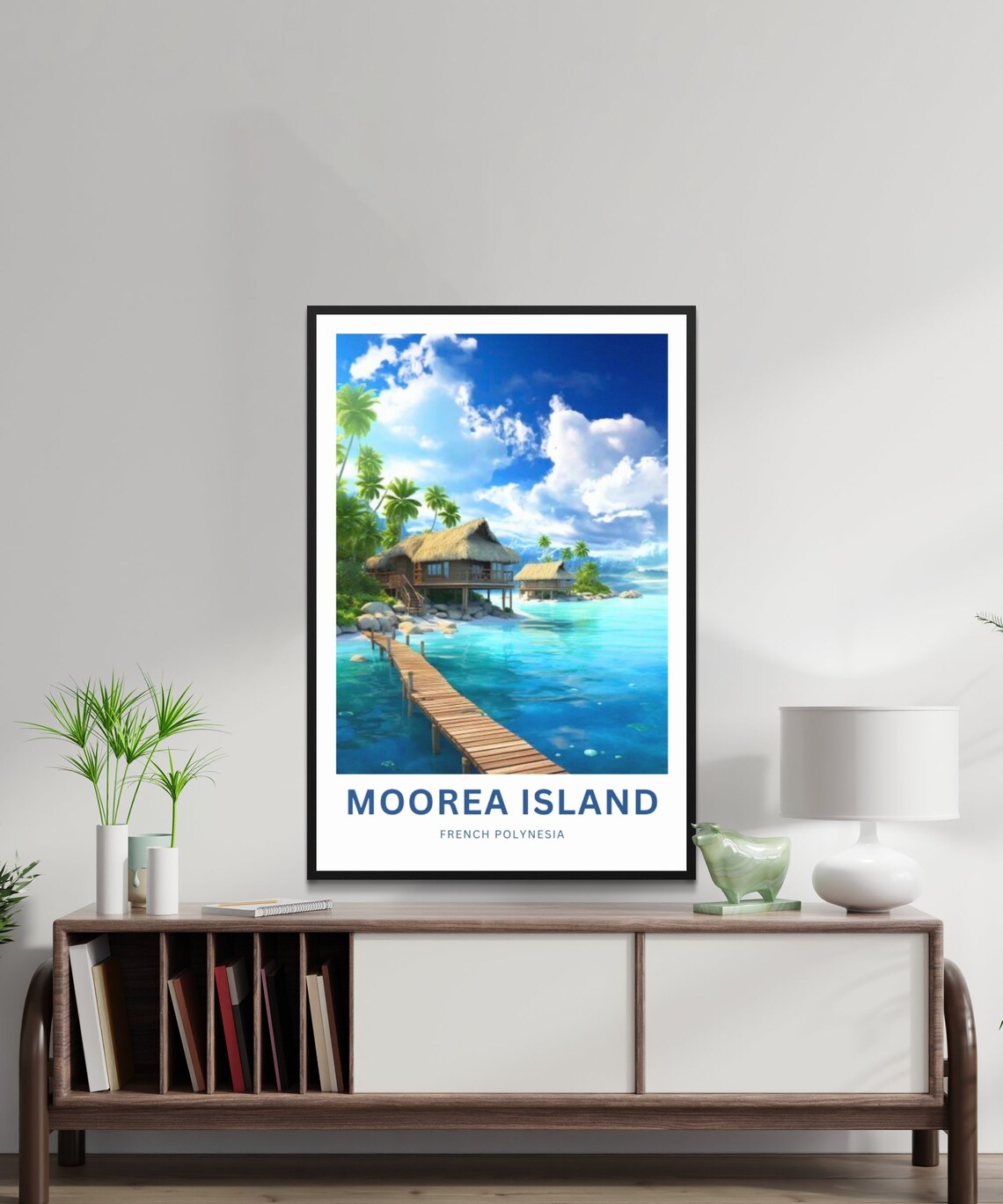 Moorea Island Travel Poster, French Polynesia - Image 2
