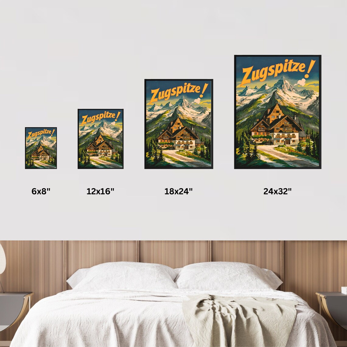 Zugspitze Vintage Travel Poster, Bavaria Wall Art - Image 4
