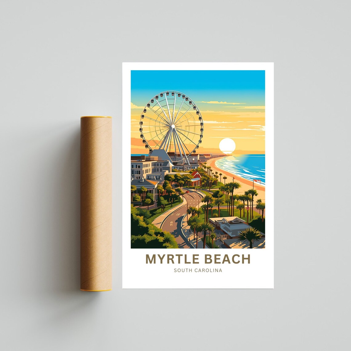 Myrtle Beach Travel Print South Carolina Wall Art - Image 4