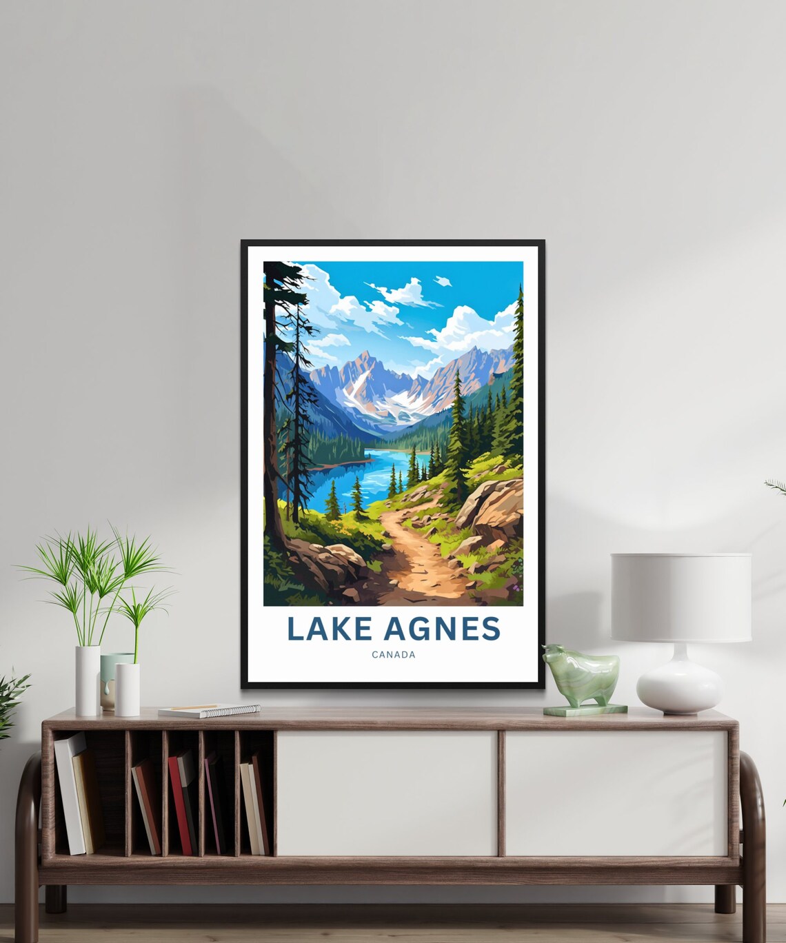 Lake Agnes Canada Present Travel Poster - Image 3