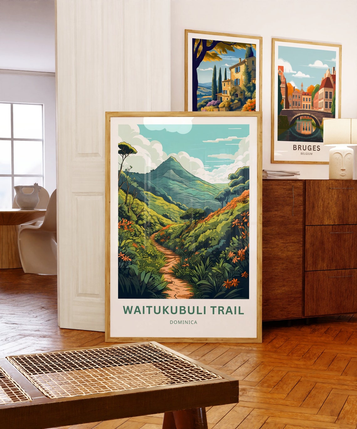 Waitukubuli Trail Travel Print Waitukubuli Trail Poster Dominica Wall Art Framed Present Gift Dominica Present - Image 5