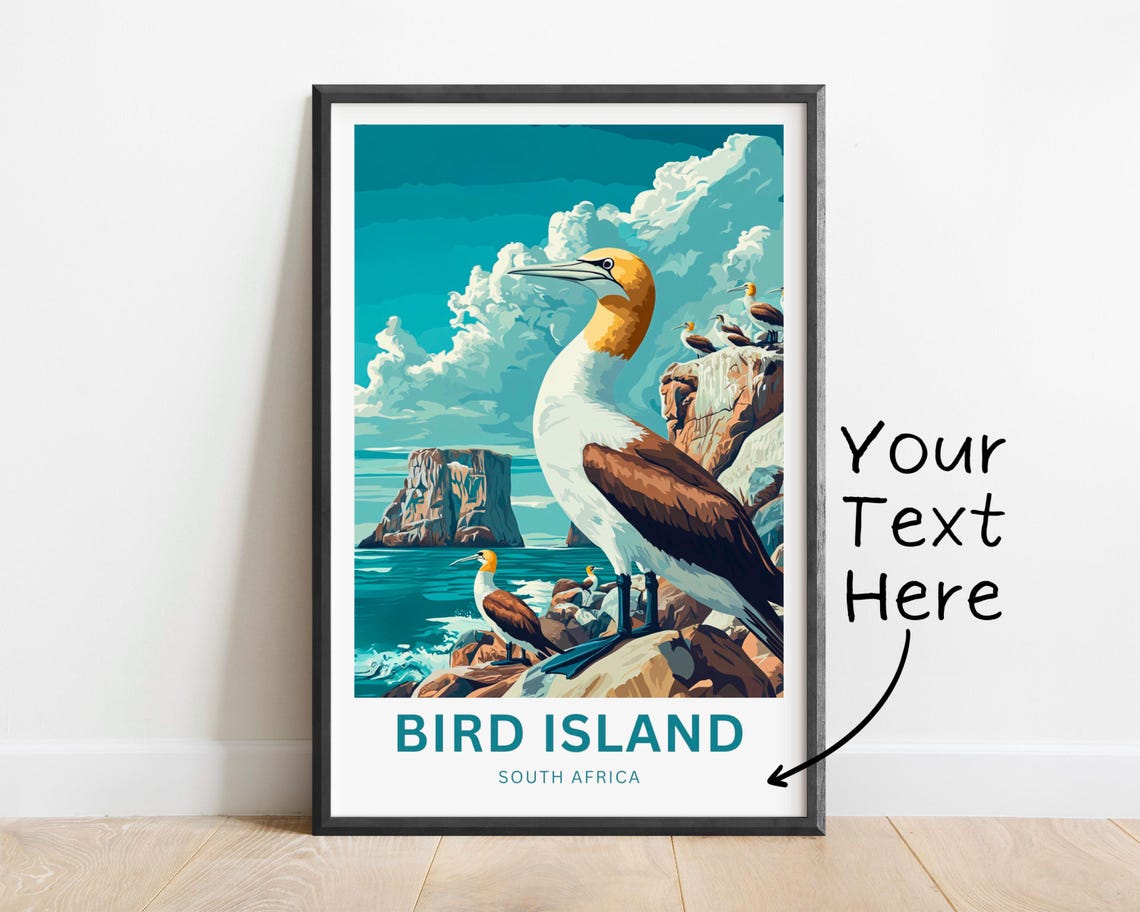 Bird Island South Africa Seabird Colony Cliffs Travel Poster - Image 4