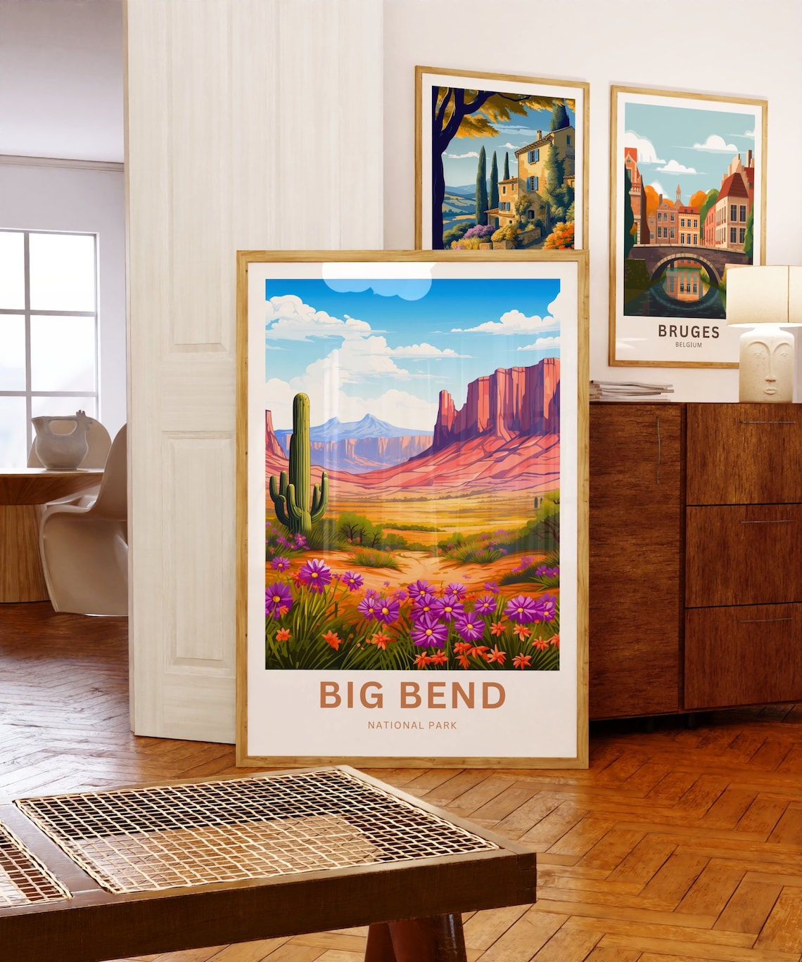 Personalized Big Bend National Park Desert Wildflower Scene Poster - Image 5