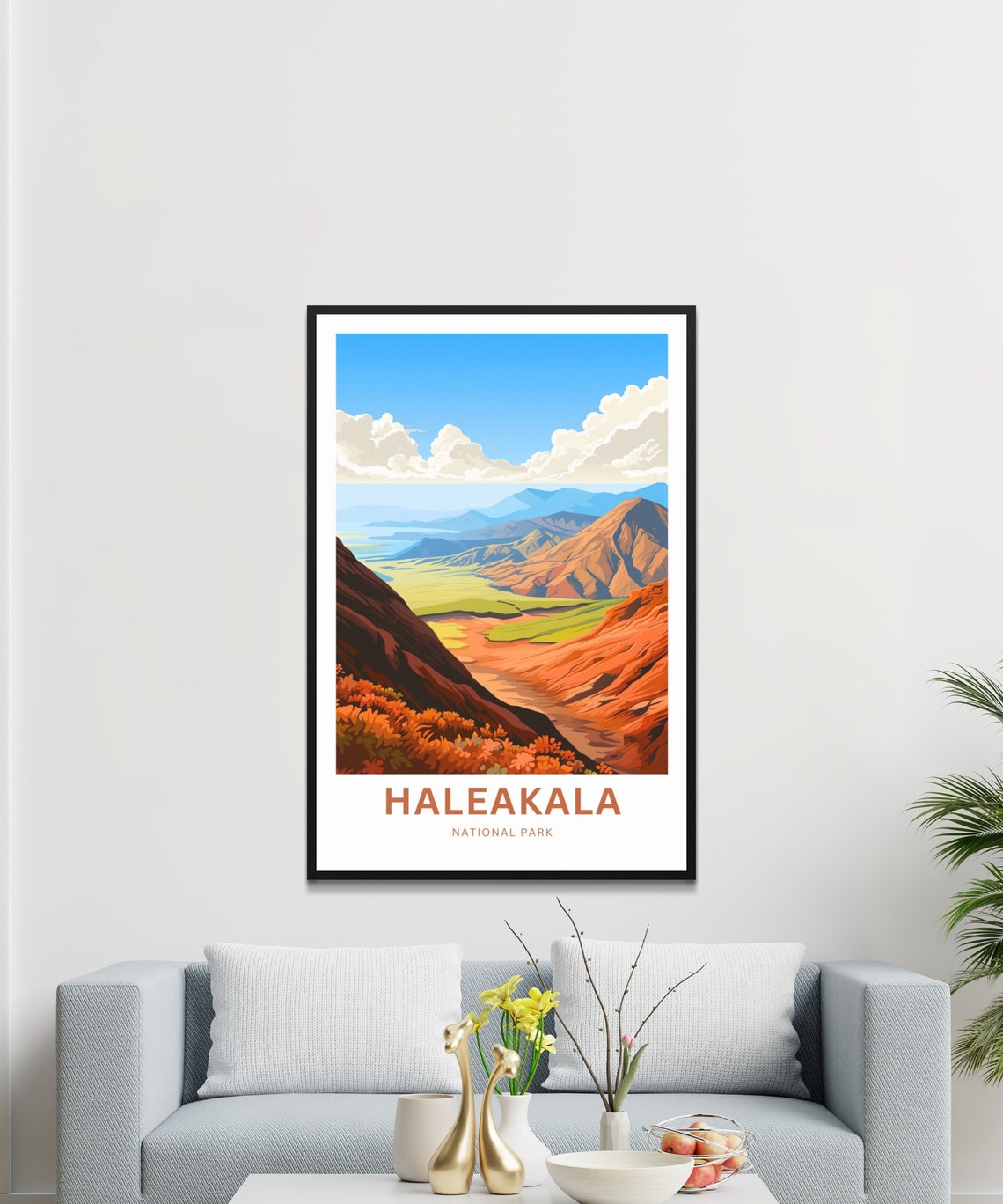 Personalized Haleakala National Park Volcano Custom Text Poster - Image 3