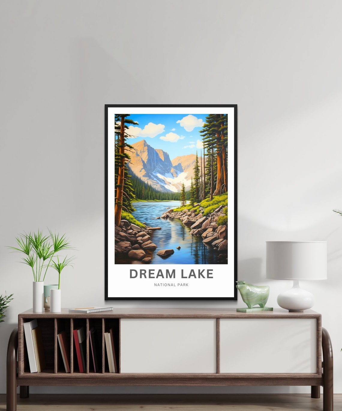 Dream Lake National Park Alpine View Personalized Travel Poster - Image 2