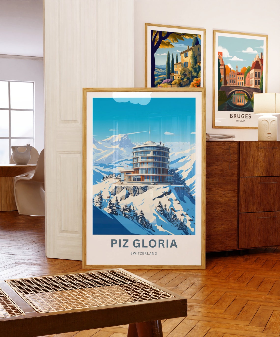 Personalized Piz Gloria Switzerland Revolving Restaurant Poster - Image 5