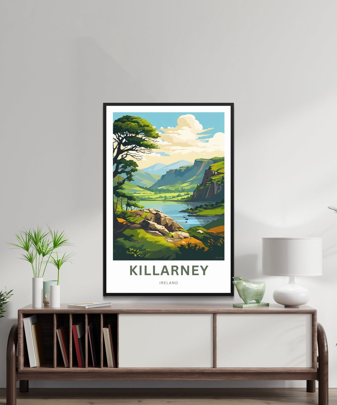 Killarney Ireland Lakes District Valley View Retro Travel Poster - Image 2