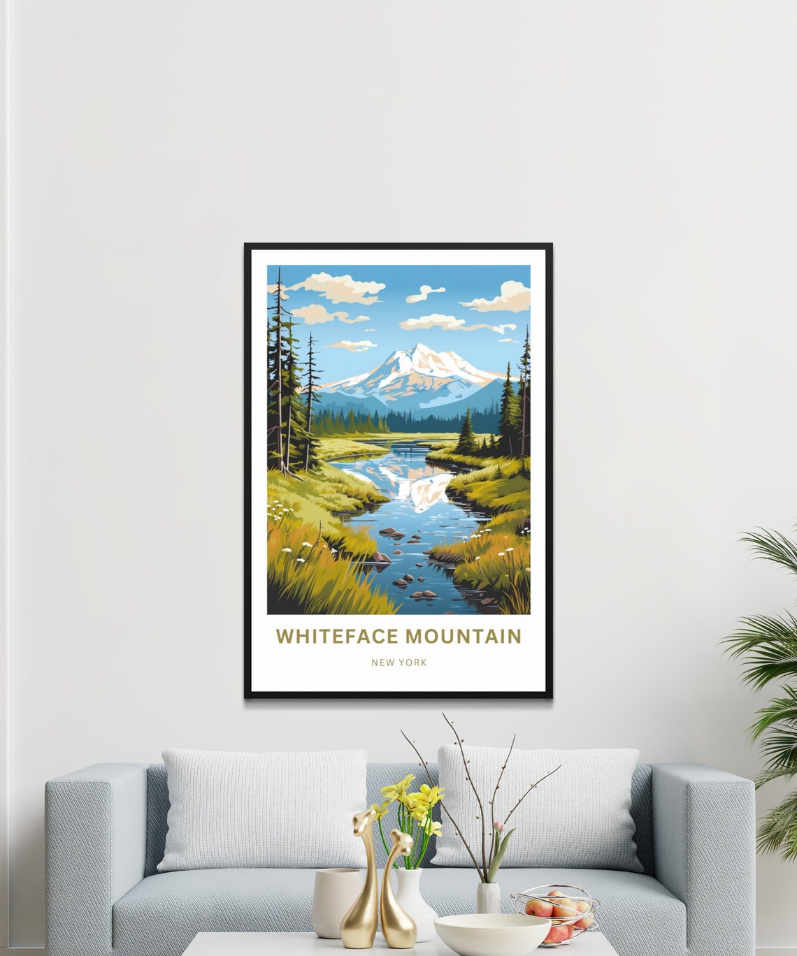 Whiteface Mountain New York Mountain Stream Reflection Poster - Image 3