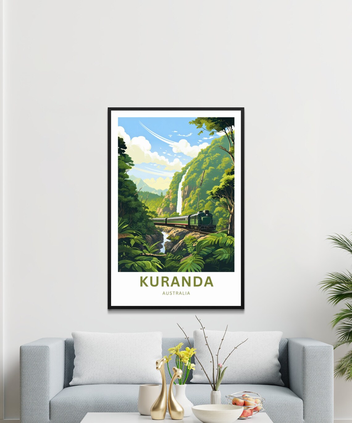 Kuranda Australia Scenic Railway Waterfall Vintage Travel Poster Gift - Image 3