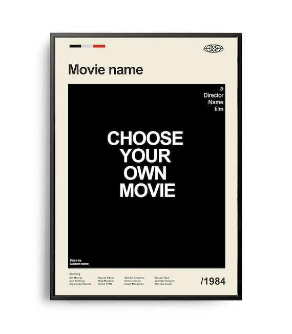 Customizable Mid Century Modern Minimalist Movie Poster Template
