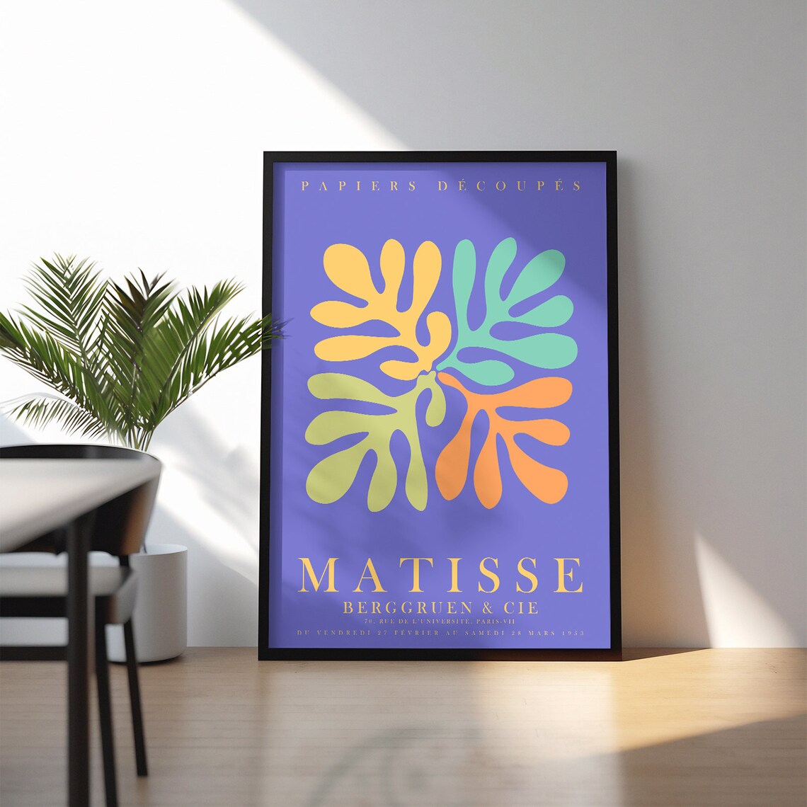 Matisse Papiers Decoupes Blue Cutouts Exhibition Poster Berggruen Paris