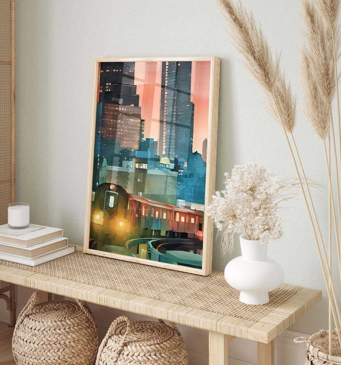 Long Island City Print Long Island City Watercolor Decor Long Island City Wall Art Travel Gift Unique Home Decor Travel Poster Print - Image 2
