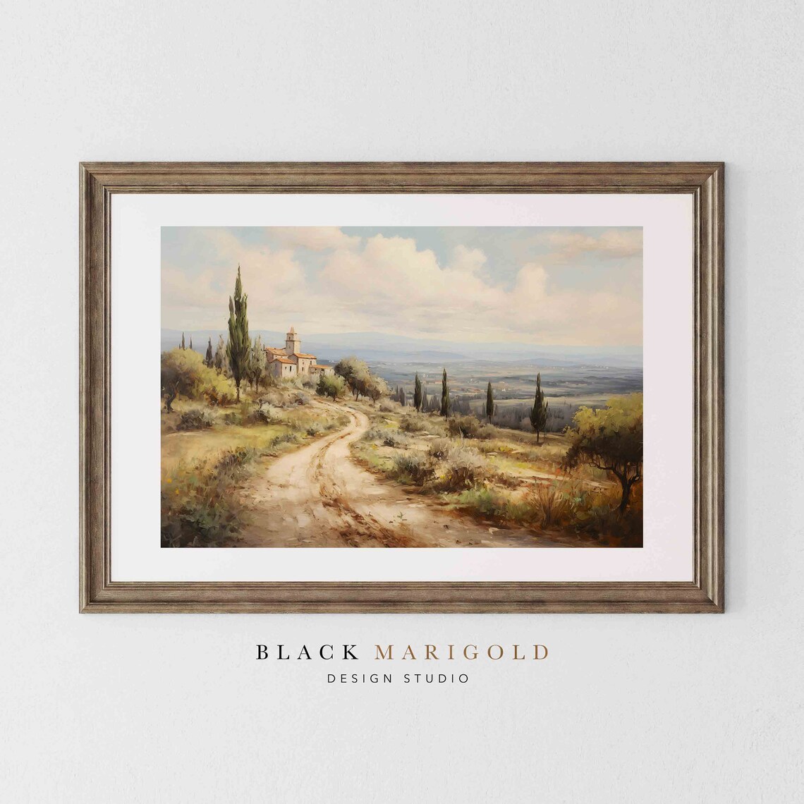 Tuscan Glow Vintage Oil-Painting Style Art Print - Image 2