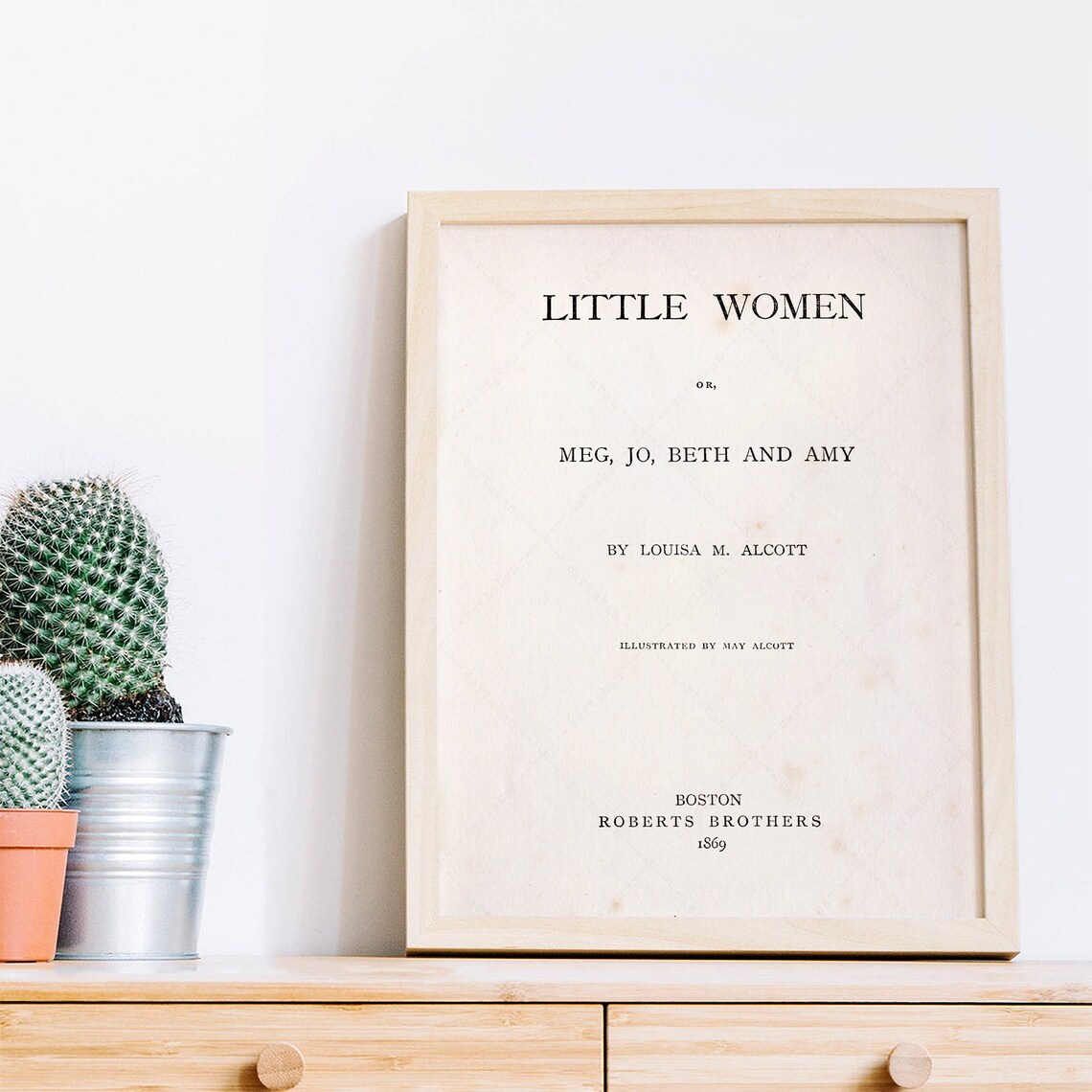 Louisa May Alcott Little Women 1869 First Edition Title Page Art Print - Image 3