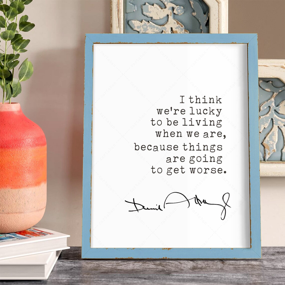 David Attenborough Quote, Climate Change Poster - Image 3