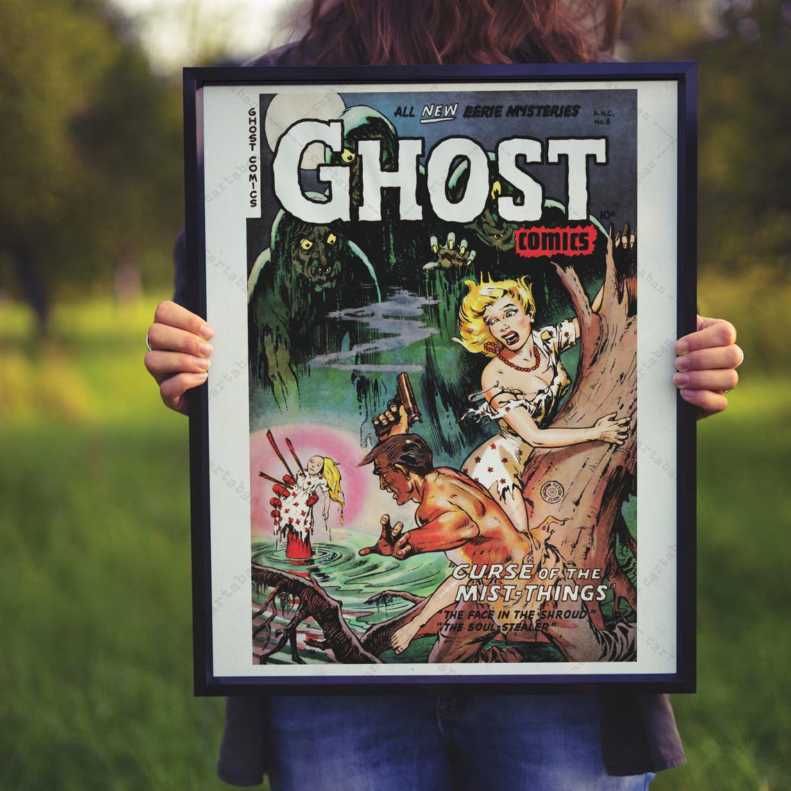 Ghost Comics No 8 Cover Curse Of The Mist Things Horror Art Poster - Image 4