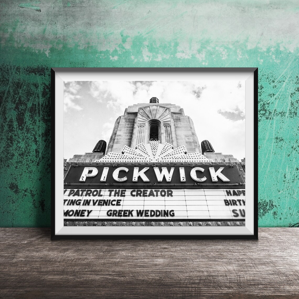 Historic Pickwick Theatre Art Deco Marquee Movie Sign Chicago Poster - Image 2