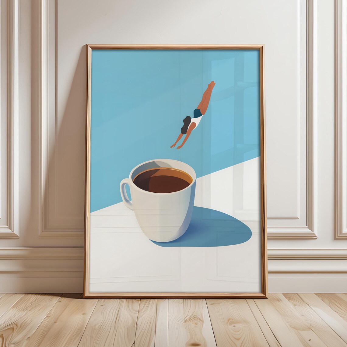 Coffee Diver Good Morning Kitchen Art Print
