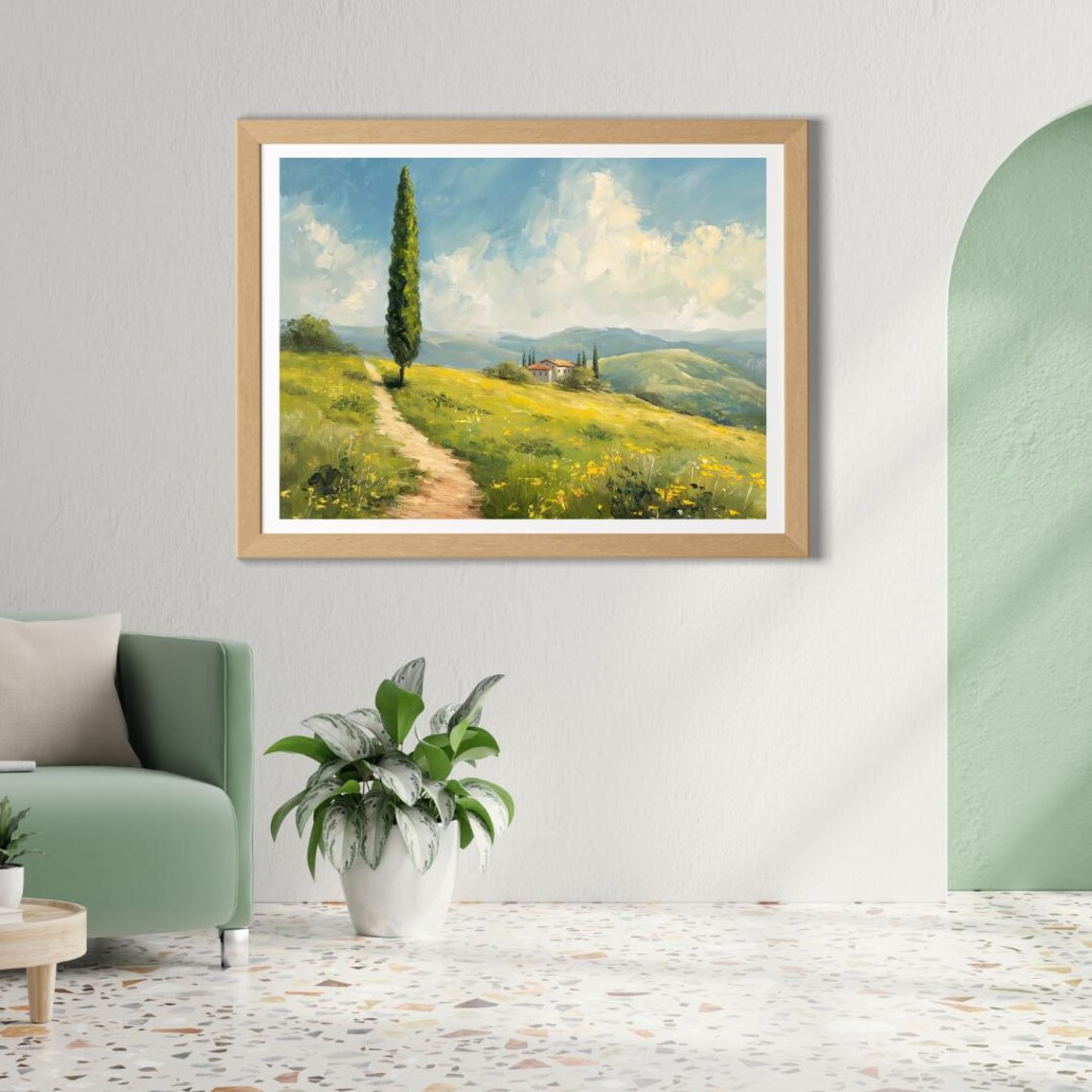 Tuscan Countryside Pathway, Rustic Italian Landscape - Image 2