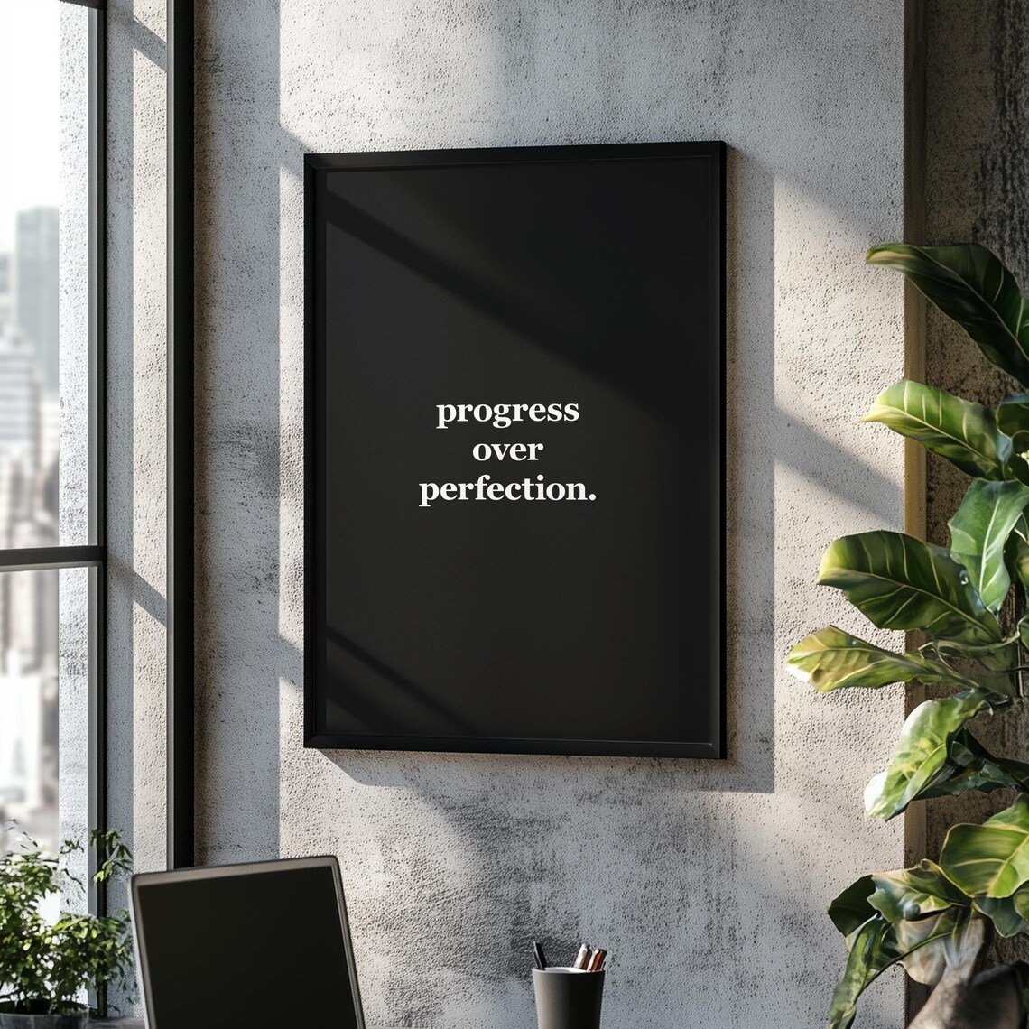 Progress Over Perfection Motivational Art Print